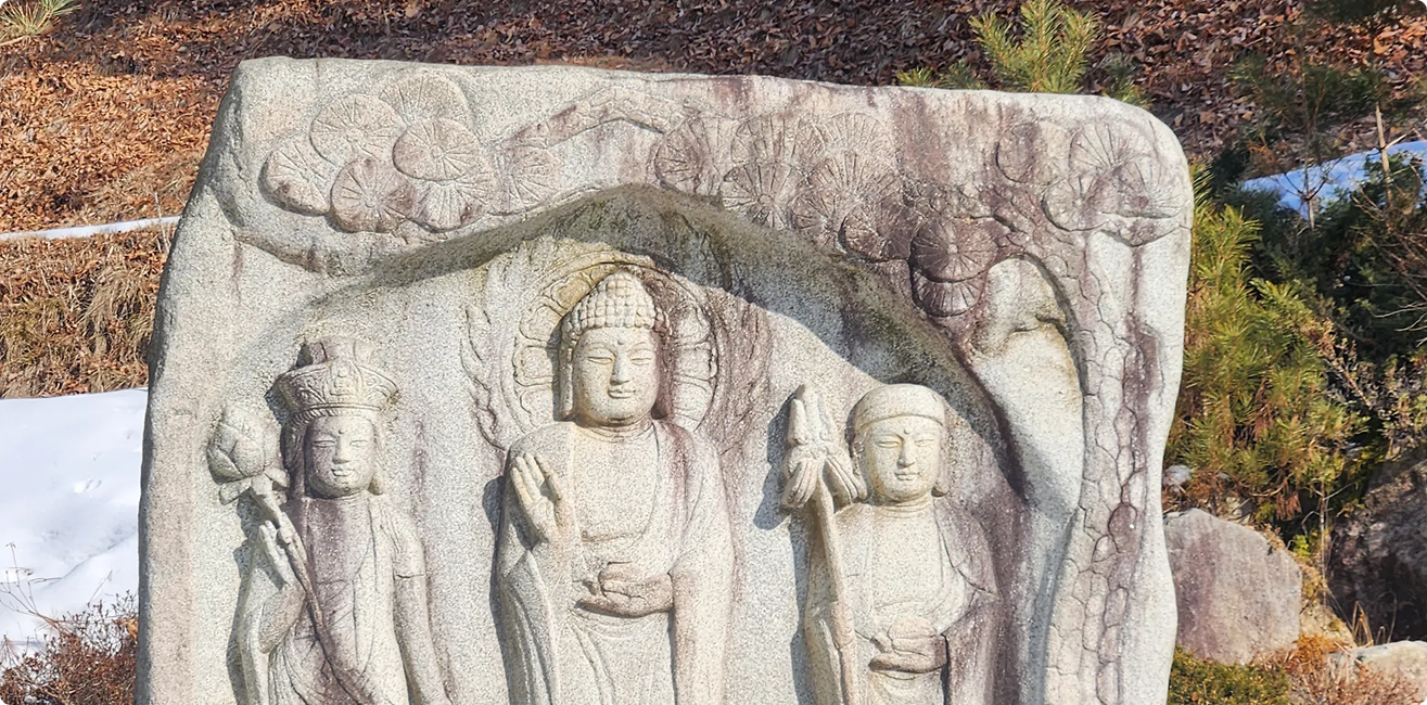 건물 및 부처님 소개 이미지